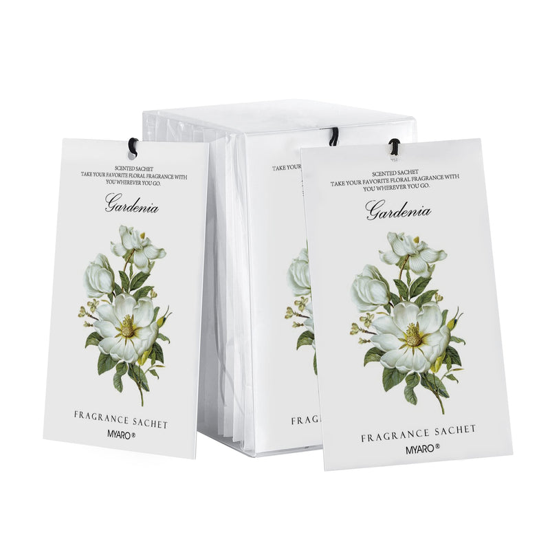 MYARO 12 Packs Gardenia Scented Sachets for Drawer and Closet, Long-Lasting Home Fragrance Sachet for Lover - BeesActive Australia