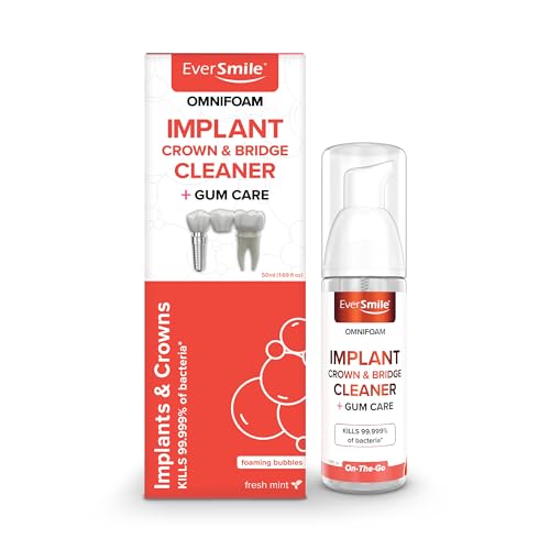 Eversmile OmniFoam Dental Cleaner – Cleaning Foam for Implants, Crowns, and Bridges – Pack of 1, 50ml Bottle