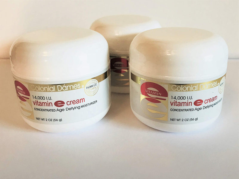 Colonial Dames Concentrated Vitamin E Moisturizing Cream 14,000 I.U. for Hydrating & Moisturizing Chapped Dry Skin & Fine Lines. 6 Ounce (Pack of 1)