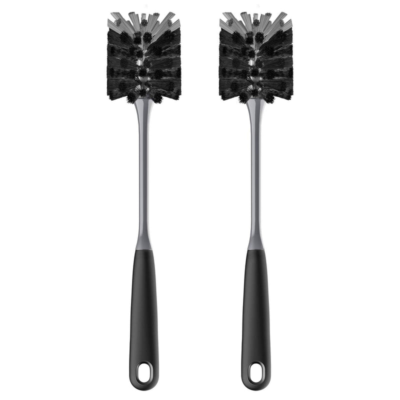 MR.SIGA Long Handle Bottle Brush, Flexible Scrub Brush for Water Bottles, Glasswares, Mugs, Black, 2 Pack - BeesActive Australia