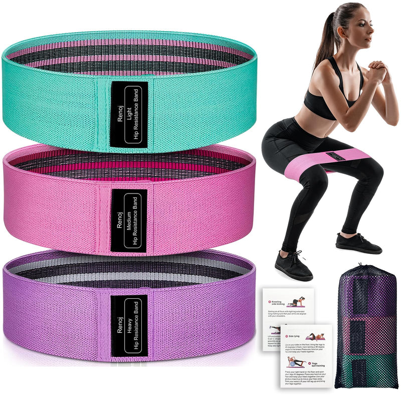 Resistance Bands, Exercise Workout Bands for Women and Men, 5 Set of Stretch Bands for Booty Legs, Pilates Flexbands Pinks - BeesActive Australia