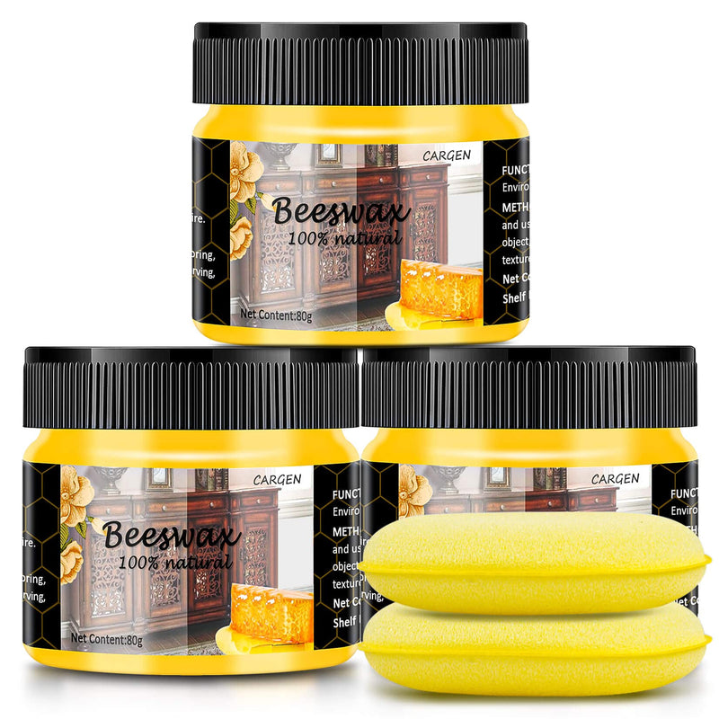 CARGEN 3 PCS Wood Seasoning Beewax Natural Beewax Traditional Wood Wax Multipurpose Beeswax Furniture Polish for Wood Polish Furniture Care - BeesActive Australia
