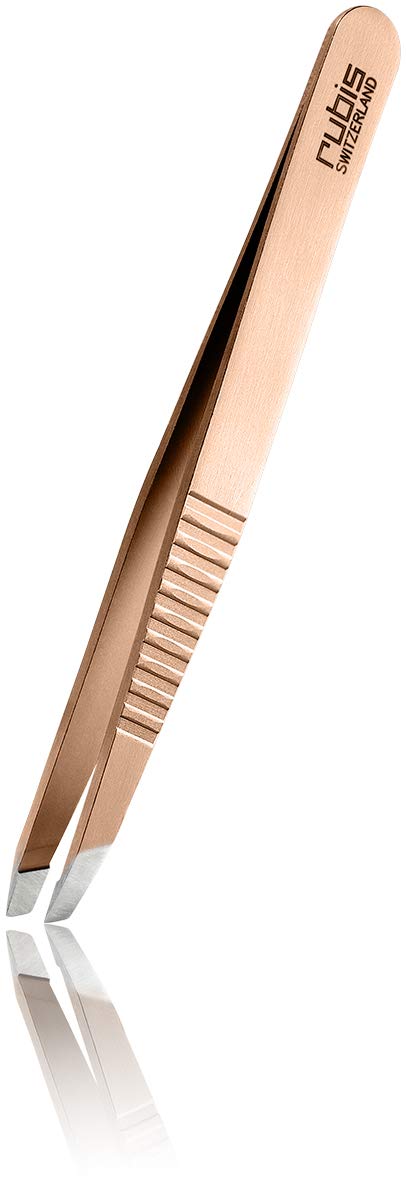 Rubis Tweezers Classic Progrip Red Gold - 1K103PGRG,Rubis Switzerland Swiss Made World Renowned Precision - BeesActive Australia