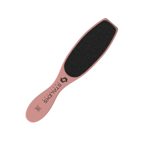 STALEKS Beauty & Care 20/3 Foot File, 100/180 Grit, Pink Callus Remover Straight with Pink Covering
