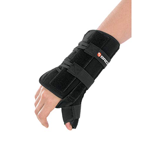 Apollo Wrist Brace with Thumb Spica by Breg, 8” or 10” Length (Left Wrist, 8" Length) Left Wrist 1 Count (Pack of 1)
