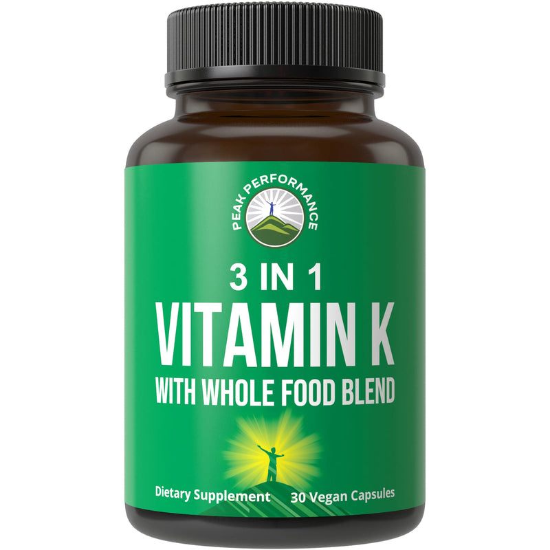 Vitamin K with Whole Food Blend of 25+ Vegetables and Fruits for Max Absorption. Vegan Capsules Supplement. Vitamins K1, K-2 MK4 + K2 Natto MK7. Alternative to Drops, Gummies. VIT K with K 2 and MK-7 - BeesActive Australia