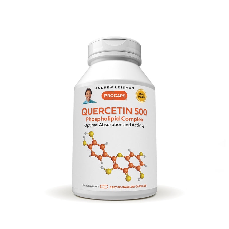 ANDREW LESSMAN Quercetin 500mg - 120 Capsules - 500 mg Unique Quercetin Phospholipid Complex, Highly Absorbable Formula to Support Healthy Heart, Circulatory and Immune Function. No Additives. | Quercetin Phospholipid Complex with Vitamin C supports he...