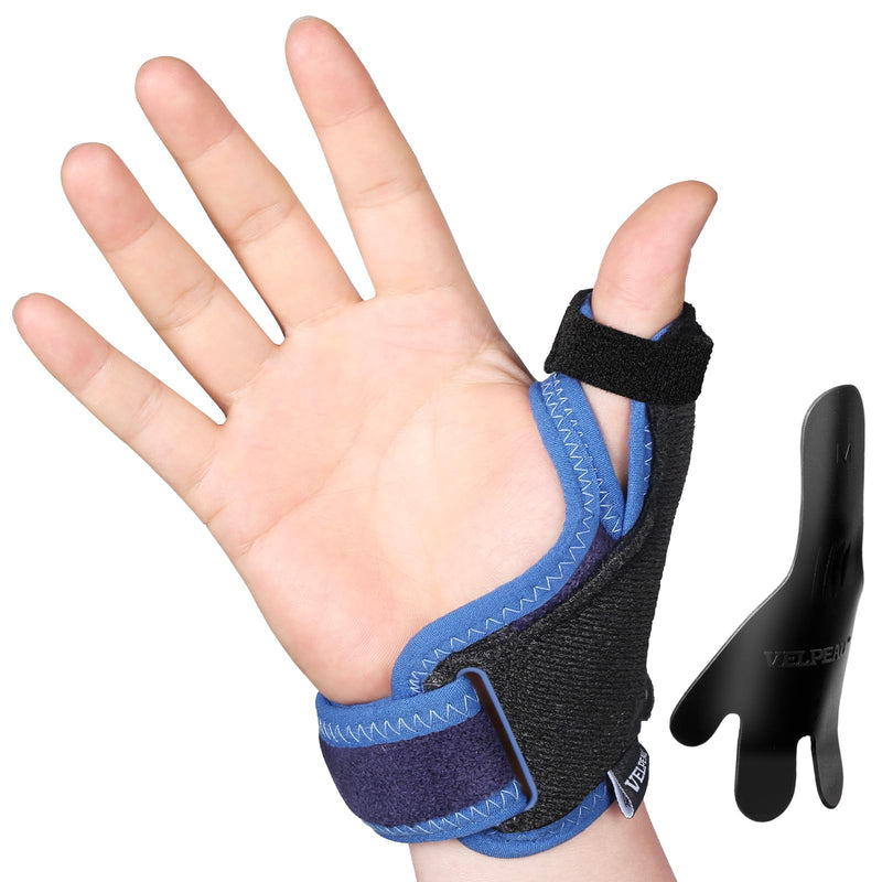 Velpeau Thumb Wrist Support Brace, CMC Thumb Spica Splint for Arthritis Pain, De Quervains Tenosynovitis, Trigger Thumb, Tendonitis, Sprain, Fits Both Left or Right Hands (Plastic Insert Version, M) Plastic Insert Version