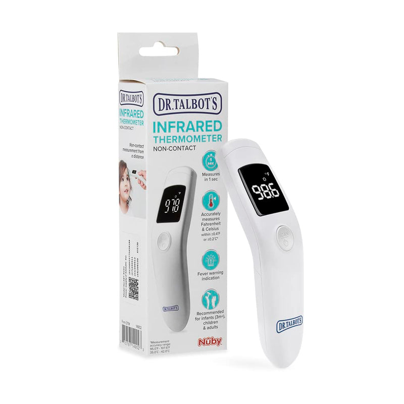 Dr. Talbot's Non-Contact Infrared Thermometer with Led Screen, White Modern White