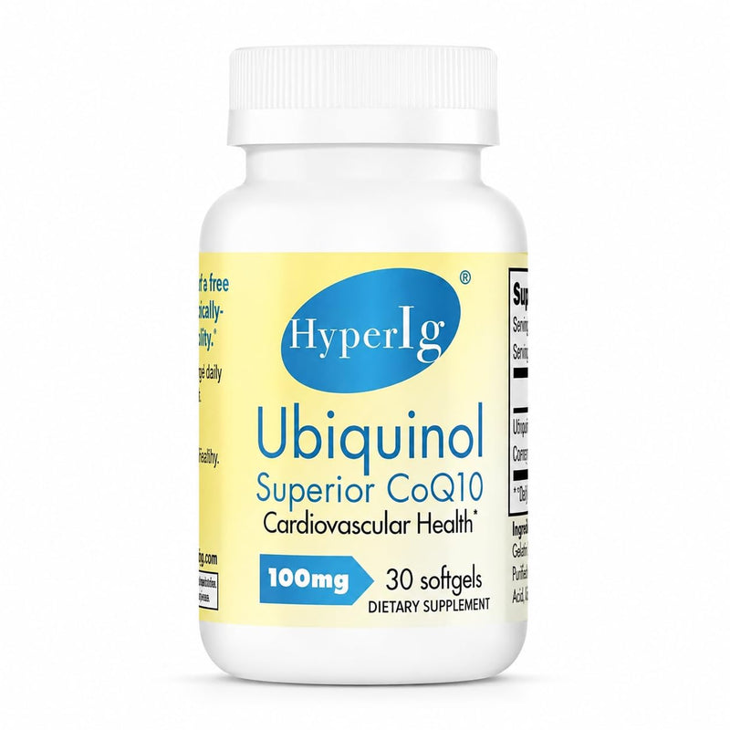 Ubiquinol CoQ10 100mg | Active Form of CoQ10 | Enhanced Absorption | Cellular Energy & Antioxidant Support | Non-GMO, Gluten-Free, Kosher | 30 Softgels