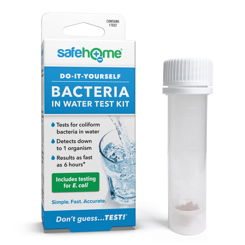 Safe Home® DIY Bacteria in Water Test Kit – Results as Fast as 6 Hours – Detects 50 Different Species of Coliform Bacteria – EPA Lab Certified – Made in the USA – (1 Pack) 1-Pack
