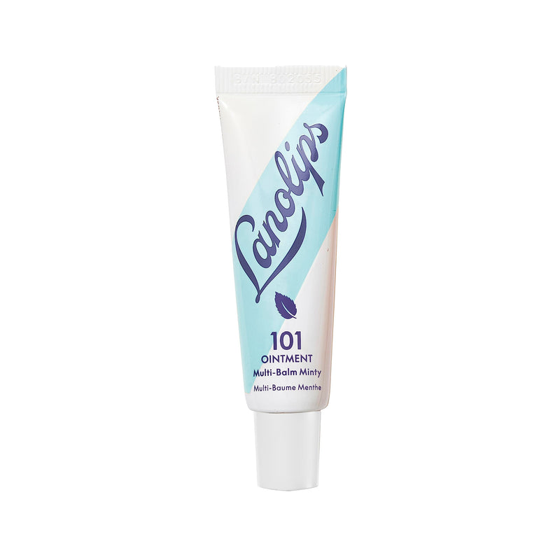 Lanolips 101 Ointment - Lanolin Lip Balm for Smooth, Hydrated & Healthy Lips - Multipurpose Lip Ointment with Lanolin Oil for Dry Lips, Cuticles & More - Peppermint (0.52 oz) Minty - BeesActive Australia