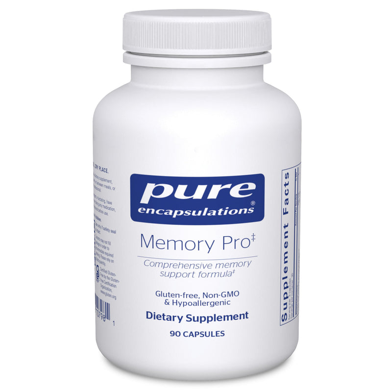 Pure Encapsulations Memory Pro, 90 Capsules | Comprehensive Memory Support Formula, Supports Cerebral Blood Flow and Acetylcholine Levels* 90 Count (Pack of 1)