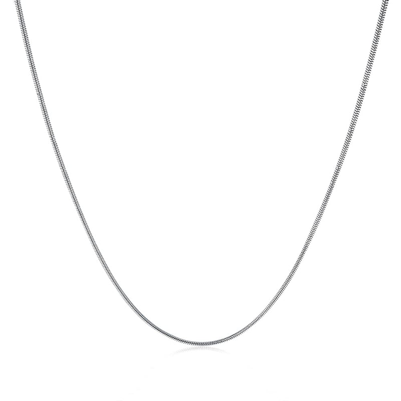 Savlano 925 Sterling Silver Solid Italian Round Diamond Cut Snake Chain Necklace for Men & Women - Made in Italy Comes in 0.8mm, 1mm, 1.2mm, 1.5mm, 2mm & 3mm With a Gift Box 16.0 Inches - BeesActive Australia