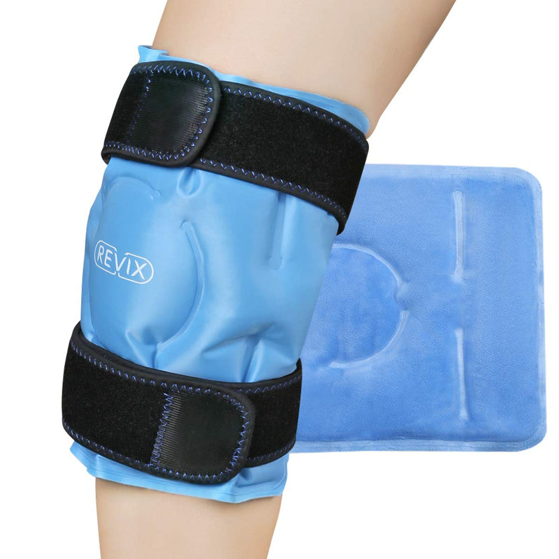 REVIX Ice Pack for Knee Pain Relief, Reusable Gel Ice Wrap for Leg Injuries, Swelling, Knee Replacement Surgery, Cold Compress Therapy for Arthritis, Meniscus Tear and ACL Blue Blue-1 Pack 1 - BeesActive Australia