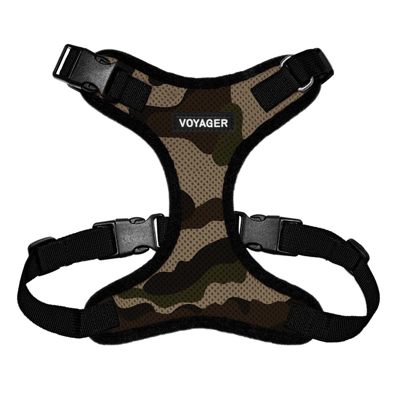Voyager Step-in Lock Pet Harness - All Weather Mesh, Adjustable Step in Harness for Cats and Dogs by Best Pet Supplies - Army/Black Trim, S Harness (Army/Black Trim) S (Chest: 15 - 18") - BeesActive Australia
