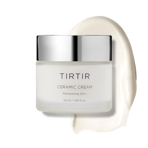 TIRTIR Natural Ceramide Cream | Deep moisturizer for Glass Skin, Polyglutamic acid, Centella Asiatica Extract, Skin barrier, Lightweight, Mild, Nature derived ingredients, Dry skin, Korean skincare Original 1.69 Fl Oz (Pack of 1)