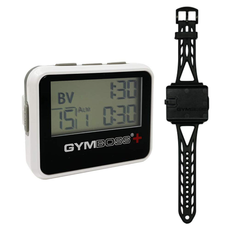 Gymboss Plus Interval Timer and Stopwatch and Gymboss Watchstrap - Bundle (White/Gray) White / Gray - BeesActive Australia