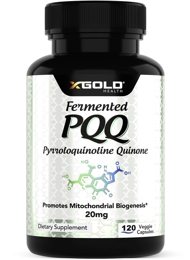 Fermented PQQ 20mg Supplement, Pyrroloquinoline Quinone, 120 Capsules | Mitochondrial Support, Cellular Energy Production, Brain Health, Memory, Focus & Healthy Aging, Vegan, Non-GMO 120 Count (Pack of 1)