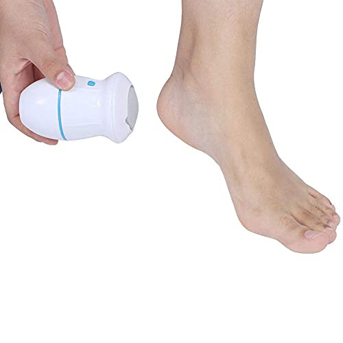 Electric Feet Callus Remover, Battery Operated Foot Grinder Callus Dead Skin Remover Vacuum Foot File Pedicure Tool(White + Blue) - BeesActive Australia