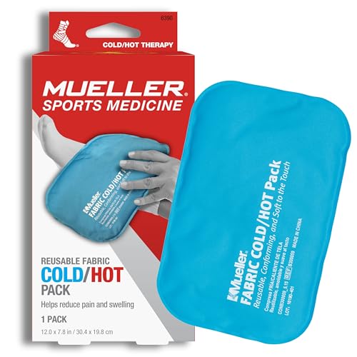 MUELLER Sports Medicine Reusable Fabric Cold & Hot Pack, Ice Pack for Injuries and Pain Relief, Blue