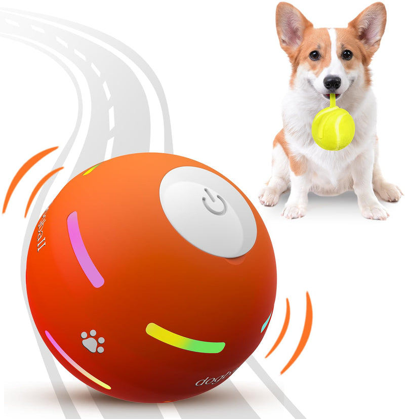 PetDroid Interactive Dog Toys Dog Ball,[2025 Newly Upgraded] Durable Motion Activated Automatic Rolling Ball Toys for/Small/Medium/Large Dogs,USB Rechargeable (Orange) Orange - BeesActive Australia