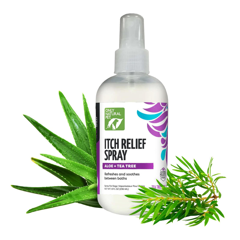 Only Natural Pet Itch Relief Spray with Aloe + Tea Tree for Dogs, Anti Itch Spray for Dogs Allergies to Soothe Dry Irritated Skin and Itchy Skin Relief - 8 oz 8 oz - Spray - PawsPlanet Australia