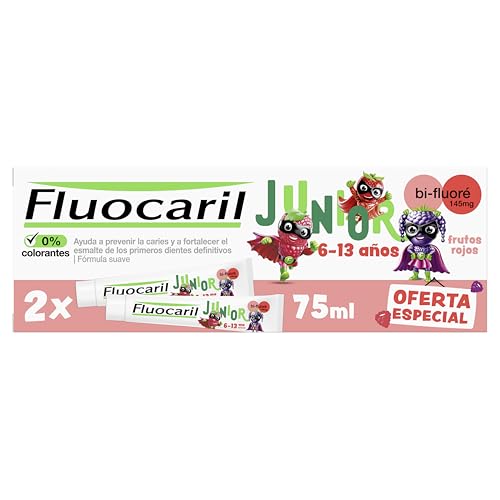 Fluocaril - Pasta de Dientes Junior 6-12 Años Frutos Rojos 2x75ml
