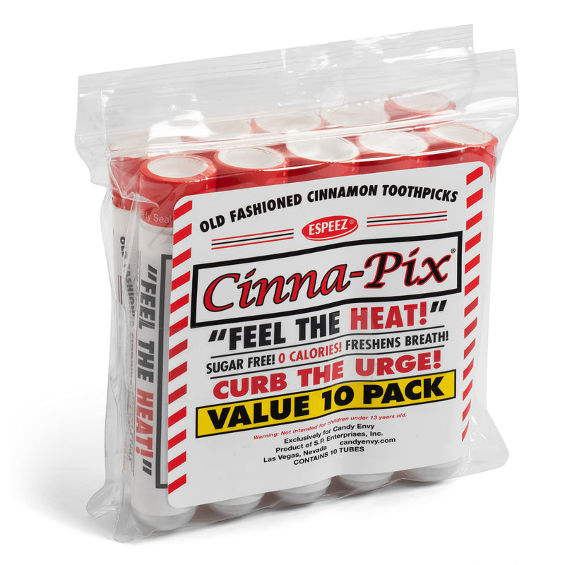 Cinna-pix Cinnamon Toothpicks Tubes (10 Pack) 10 Count - BeesActive Australia