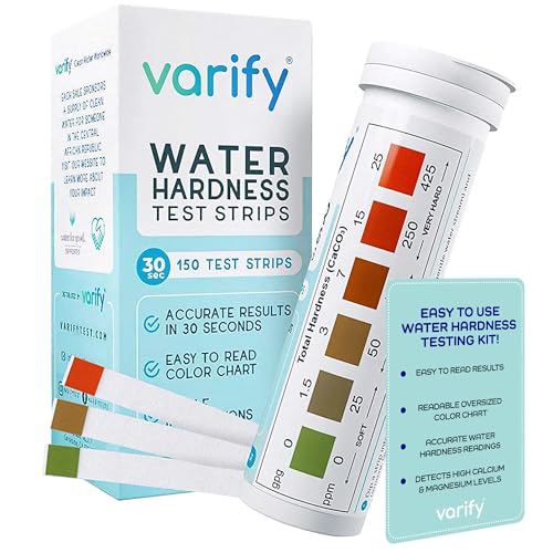 Varify Water Hardness Test Kit - Hard Water Test Strips for Well & Home