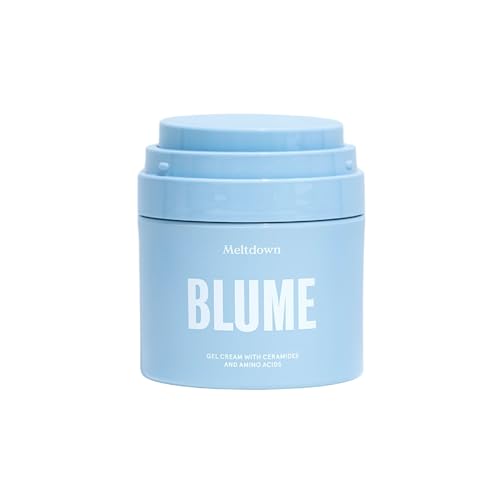 Blume Meltdown Gel Face Moisturizer for Acne Prone Skin - Oil Free Facial Moisturizer with Niacinamide & Centella to Even Skin Tone - 72-Hour Hydration Face Cream with Ceramides & Squalane (1.7 oz)