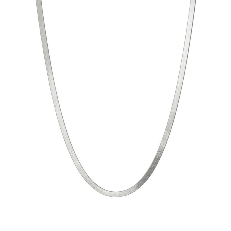 Verona Jewelers Sterling Silver 4.5MM Flexible Flat Herringbone Chain Necklace Men Women 16, 18, 20, 22, 24 Inch 925 Made in Italy 17.0 Inches - BeesActive Australia