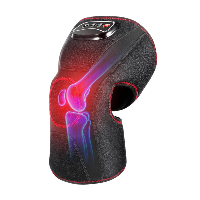 QUINEAR Air Compression Knee Massager with Heat, Knee Brace Wrap for Arthritis Pain Relief, Heating Pad for Knee for Circulation and Pain Relief,3 Modes & 3 Intensities Single - BeesActive Australia