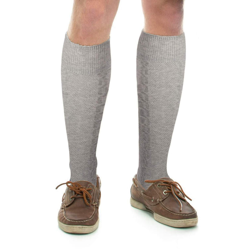 Long Embroidered German Bavarian Socks Lederhosen Socks for Traditional Oktoberfest Outfit Costume Trachten Large Gray - BeesActive Australia