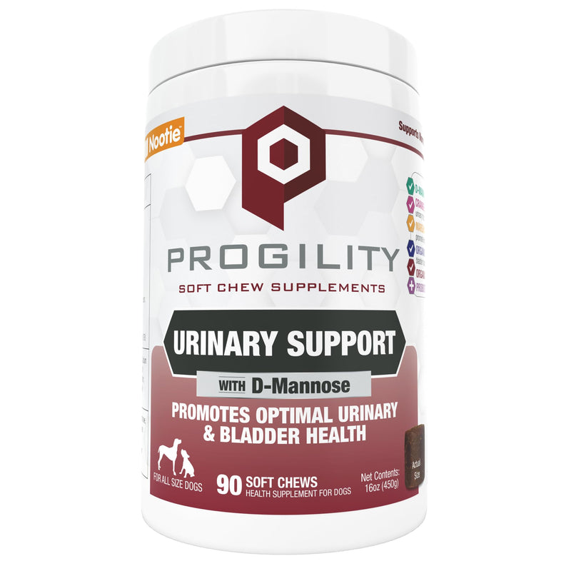 Nootie Progility Urinary Support Supplement for Dogs, Bladder Support and Urinary Tract Support for Dogs with Cranberry and D-Mannose, 90 Soft Chews per Container Urinary Support Chews (30lbs and Over) - PawsPlanet Australia