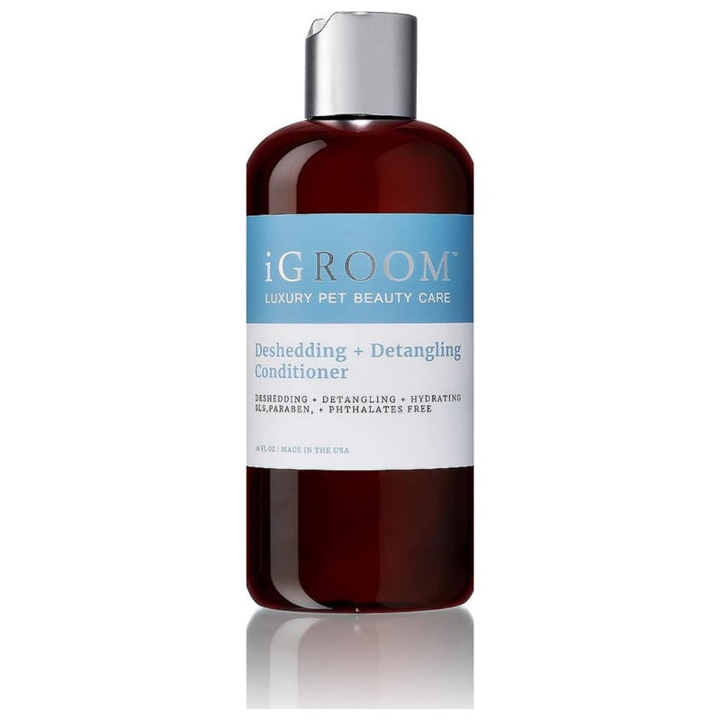 iGroom Deshedding & Detangling Dog Conditioner, Luxury Pet Beauty Care, Loosen Tangles + Unwanted Undercoat, Adds Shine + Volume, Made in USA (16 OZ) 16 OZ - BeesActive Australia