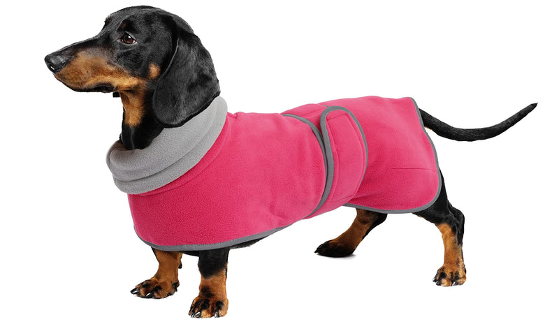 Geyecete Dachshund Sweaters for Dogs Dog Jacket,Dachshund Coat Perfect Dog Winter Coat with Padded Fleece Lining and high Collar,Dog Snowsuit with Adjustable Bands Sizes-Pink-S Small Pink - BeesActive Australia