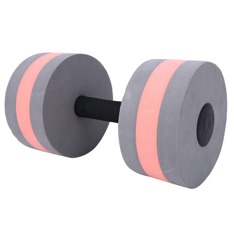 Keenso Eco-Friendly Roundness Foam Water Workout Dumbbells Water Weights Barbell Floating Dumbbell Fitness Equipment gray red