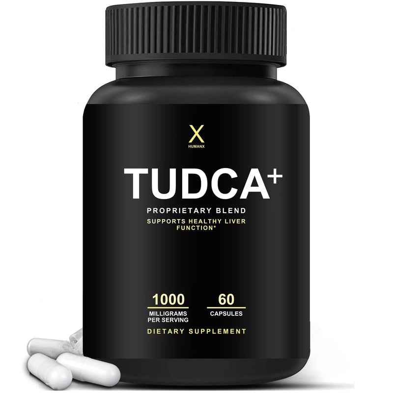 HUMANX TUDCA+ 1000mg (Tauroursodeoxycholic Acid) - USA Third Party Tested - Liver Health Aid for Detox and Cleanse - Vegan, Non GMO - Easy to Swallow Capsules - Tudca Bile Salt Supplement Powder - BeesActive Australia