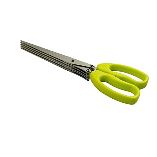 Multifunctional 5 Layers Stainless Steel Knives Multi-Layers KItchen Scissors Scallion Cutter Herb Laver Spices Cook Tool Cut (5 Layers) - BeesActive Australia