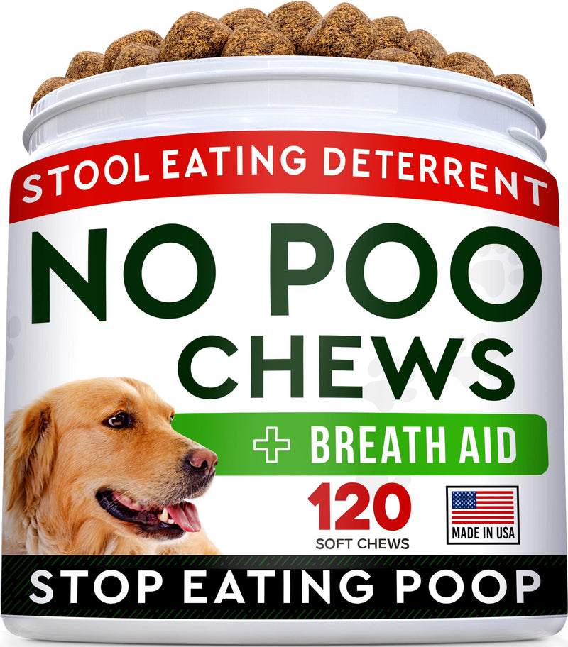 STRELLALAB No Poo Treats - No Poop Eating for Dogs - Coprophagia Stool Eating Deterrent - Digestive Enzymes - Gut Health & Immune Support - Stop Eating Poop - 120ct 120 Chews (Pack of 1) - PawsPlanet Australia