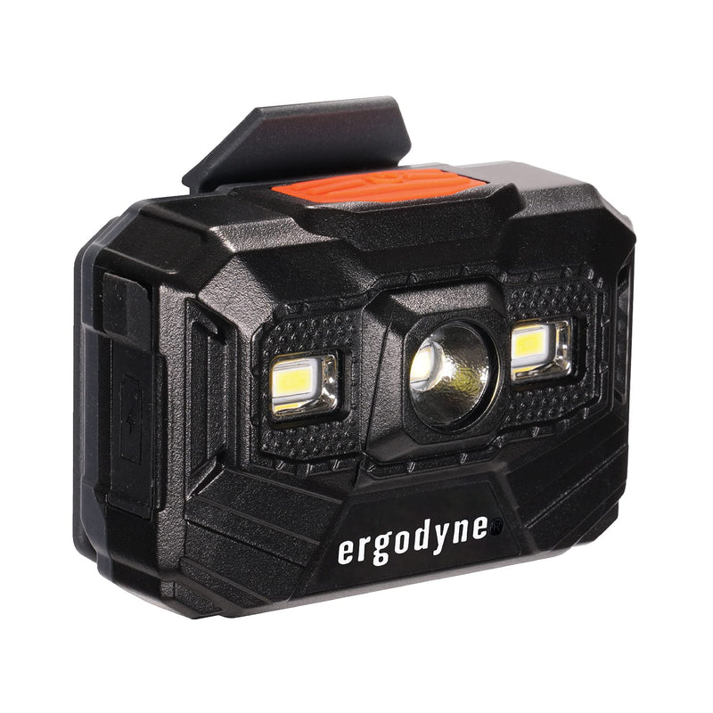 Ergodyne - 60197 Skullerz 8987 Rechargeable Universal Hard Hat LED Light, orange Rechargeable Headlamp Light