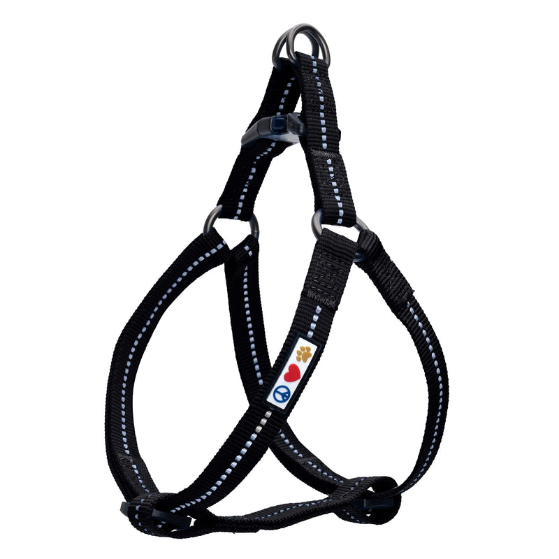 Pawtitas Recycled Dog Harness with Reflective Stitched a Puppy Harness Made from Plastic Bottles Collected from Oceans Small Black Sea Small (Pack of 1) Black ♻️ Recycled Reflective - BeesActive Australia