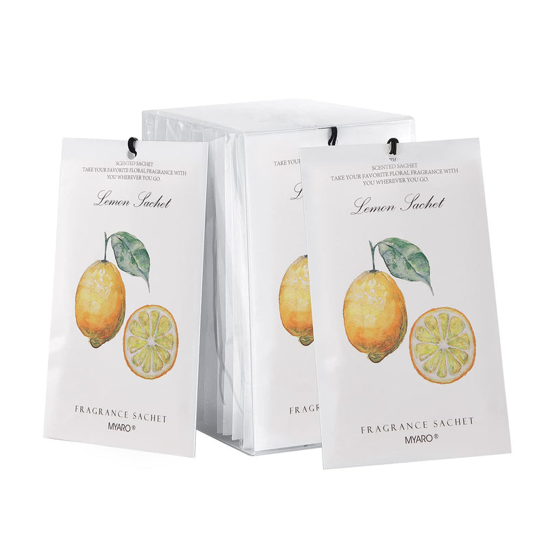 MYARO 12 Packs Lemon Scented Sachets for Drawer and Closet Air Freshener, Long-Lasting Sachets Bags Drawer deodorizers Fresh Scents, Home Fragrance Sachet for Lover - BeesActive Australia