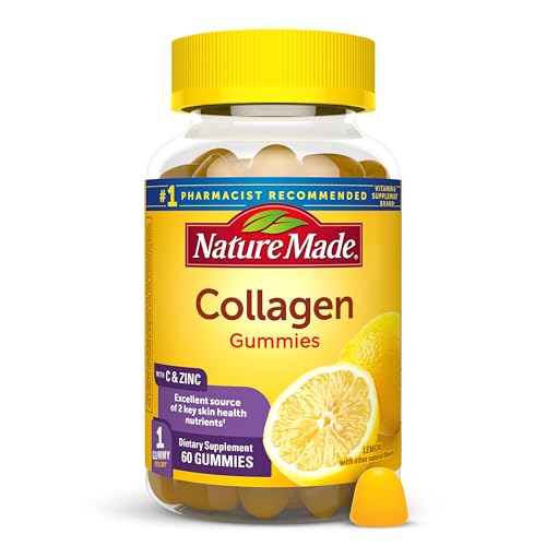 Nature Made Collagen Gummies with Vitamin C and Zinc, 60 Gummies