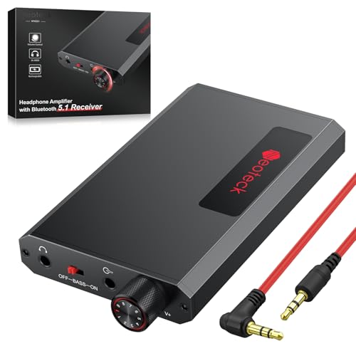 Neoteck Headphone Amplifier Bluetooth 5.0 Headphone Amp 16-300Ω 2-Stage Gain
