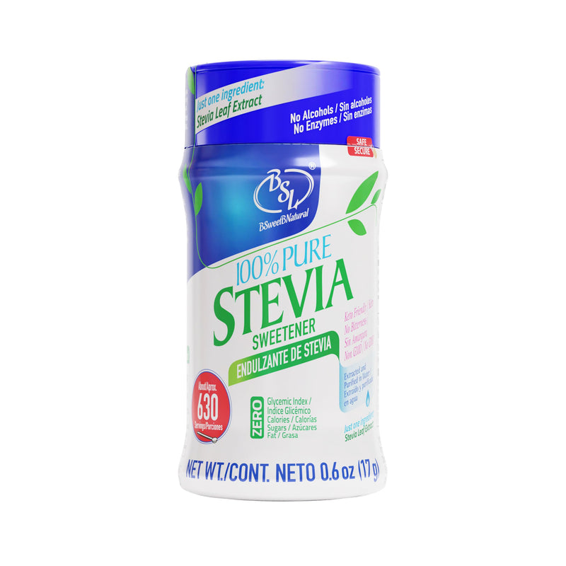 BSL 100% Pure Stevia Extract Powder Without Erythritol 0.6 Oz, No Artificial Sweetener, 620 Servings | Stevia No Erythritol | Zero Calorie & Keto Friendly, Pure Stevia Powder - BeesActive Australia