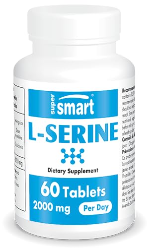 Supersmart - L-Serine Supplement 2000mg per Day (Easy-to-Take) - Amino Acids Supplement | Non-GMO & Gluten Free - 60 Tablets