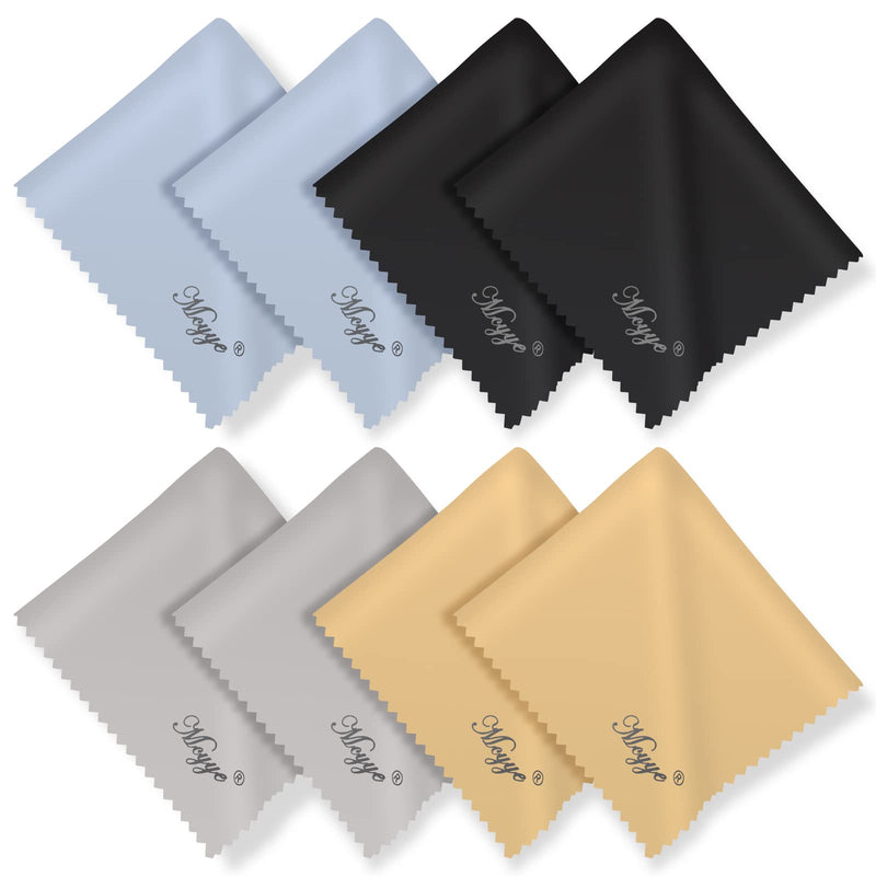 Mcyye 8 PCS Microfiber Cleaning Cloth for Glasses (6"x7"), Premium Eyeglass Cleaning Cloth, Lens Wipes Cloth for Electronics, Glasses, TV Screen, Cell Phone and Laptop, Cleaning the Screens Works Well - BeesActive Australia