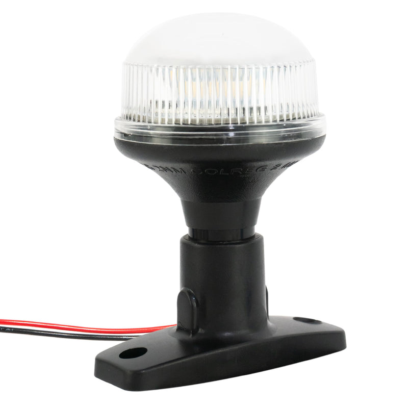 Five Oceans Stern Light - 4 Inch Fixed Mount, 12V DC, USCG 2NM Certified, Navigation Light for Pontoon, Fishing, Bass and Sport Boats - FO4481 Standard Base